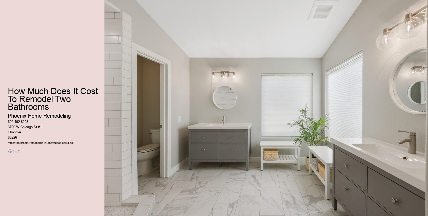 How Much Does It Cost To Remodel Two Bathrooms