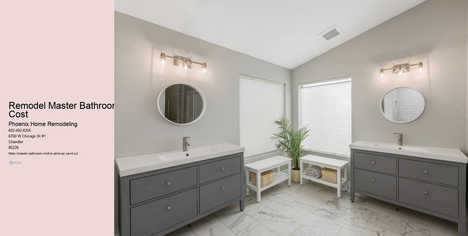 Remodel Master Bathroom Cost Phoenix Home Remodeling Remodel Master Bathroom Cost