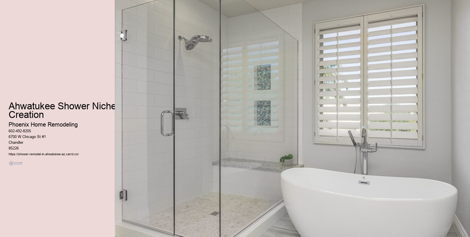 Ahwatukee Shower Niche Creation