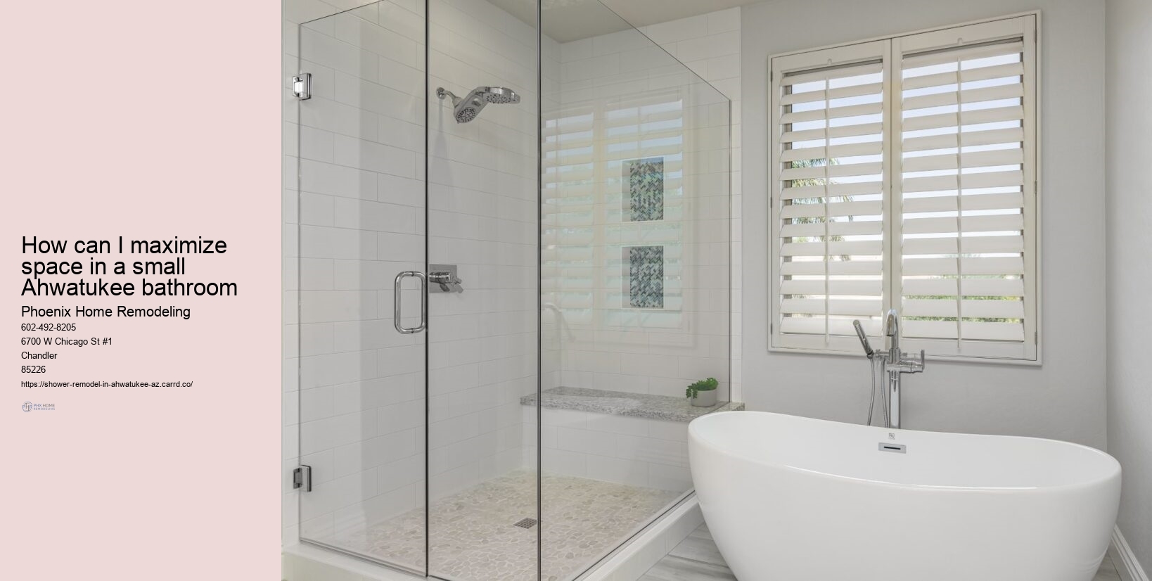 How can I maximize space in a small Ahwatukee bathroom
