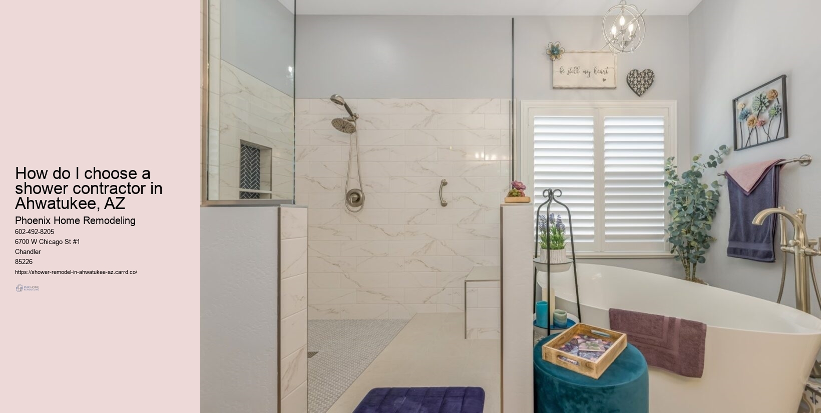 What are the latest shower design trends in Ahwatukee
