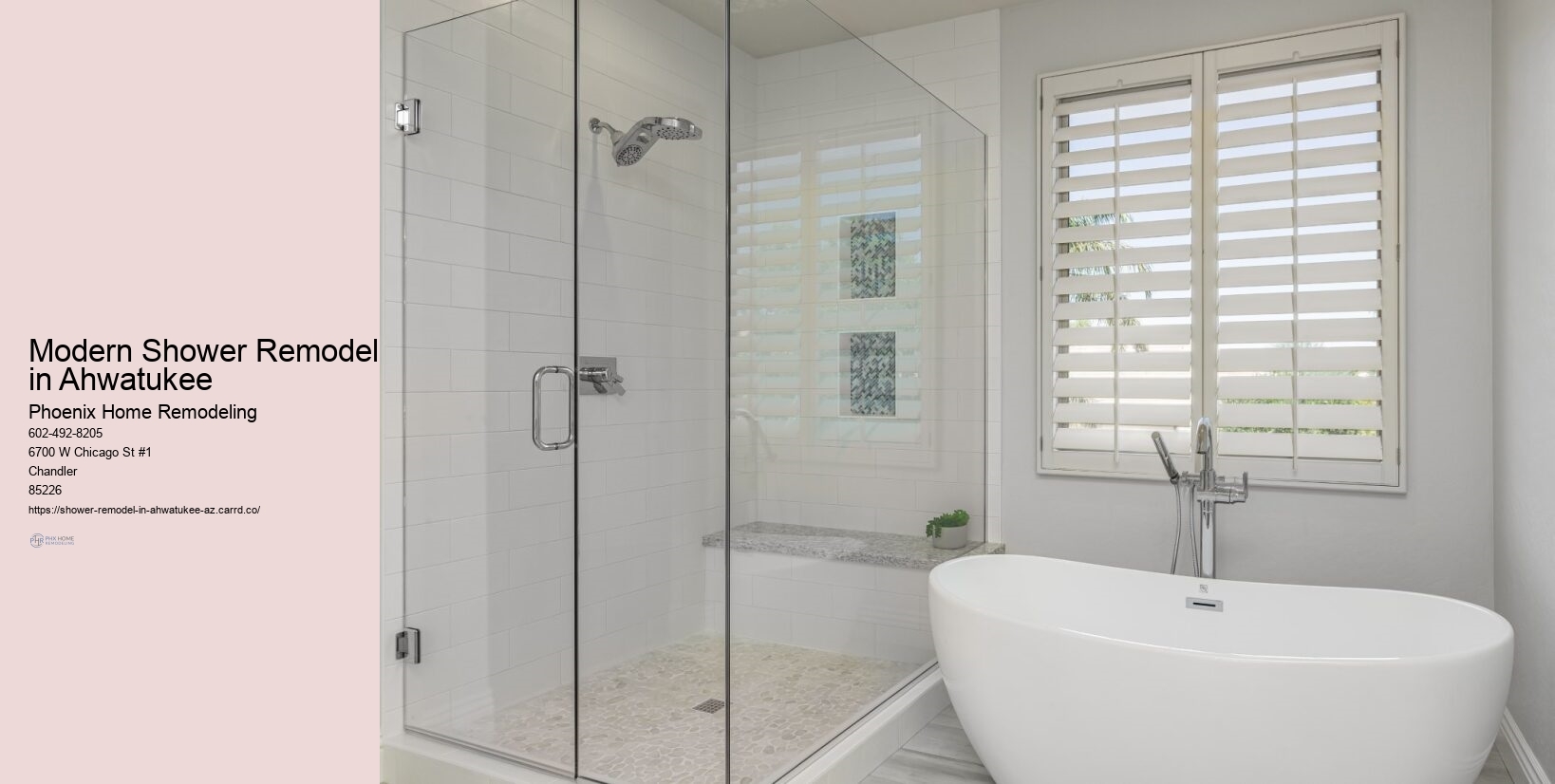 Modern Shower Remodel in Ahwatukee