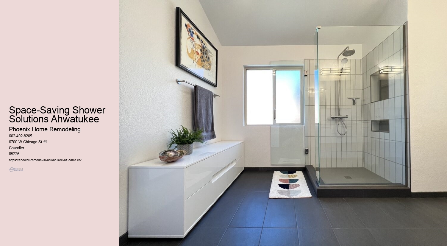 What lighting options are best for showers in Ahwatukee