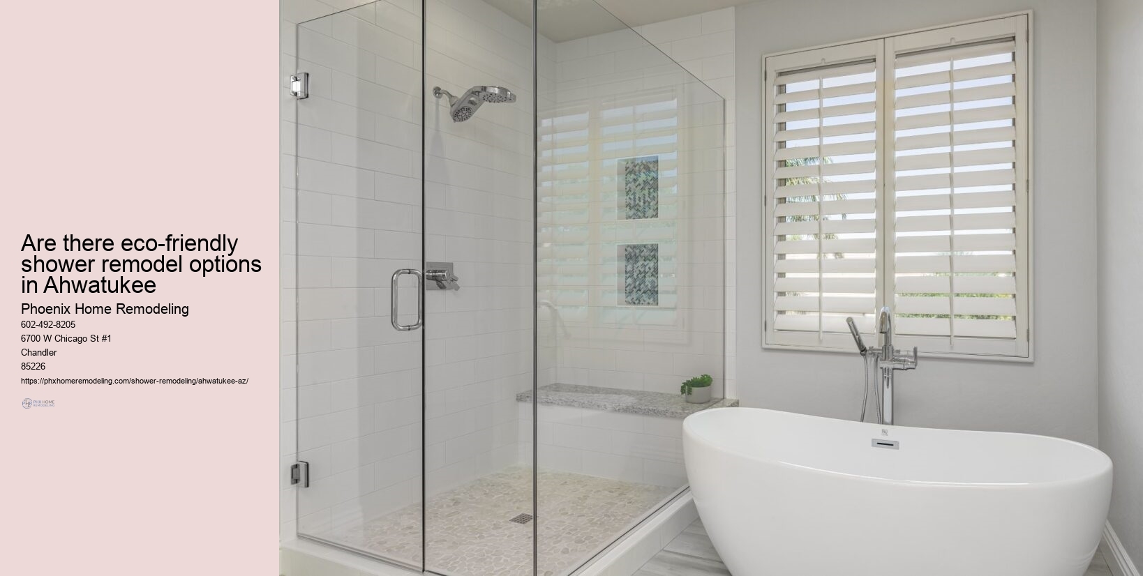 Are there eco-friendly shower remodel options in Ahwatukee