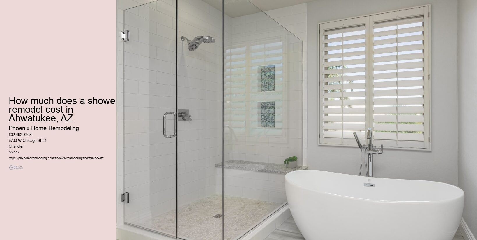 How much does a shower remodel cost in Ahwatukee, AZ