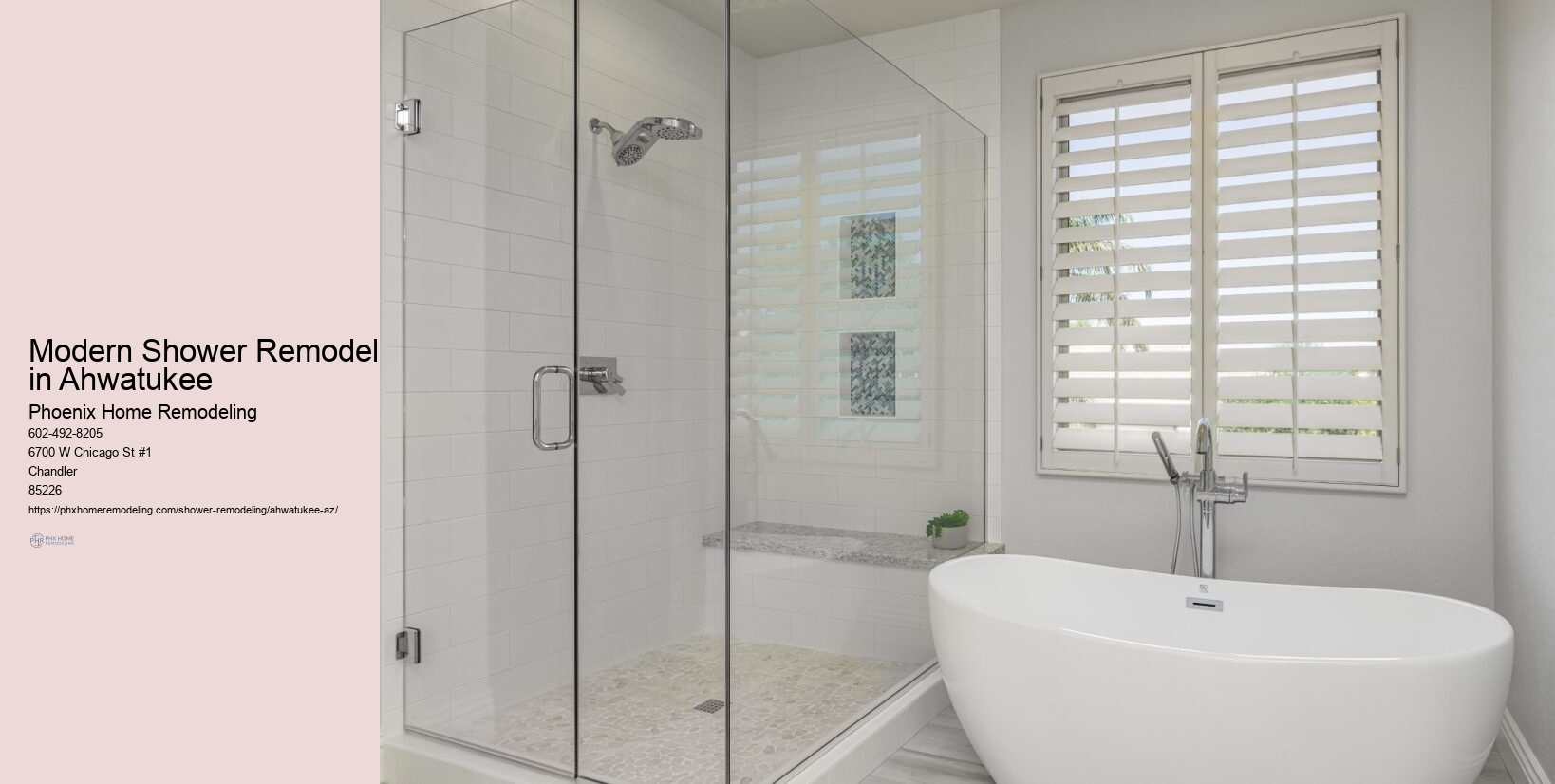 Modern Shower Remodel in Ahwatukee